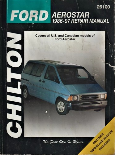 Chilton's Total Car Care Repair Manual Ford Aerostar 1986-1997