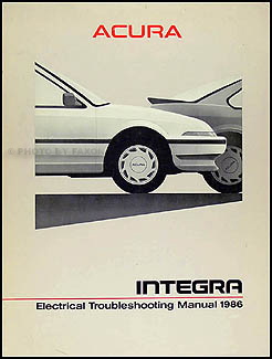 1986 Acura Integra Electrical Troubleshooting Manual Original 