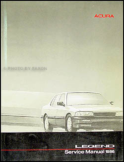 1986 Acura Legend Shop Manual Original