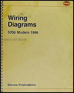 1986 Audi 5000 Wiring Diagram Manual Original 