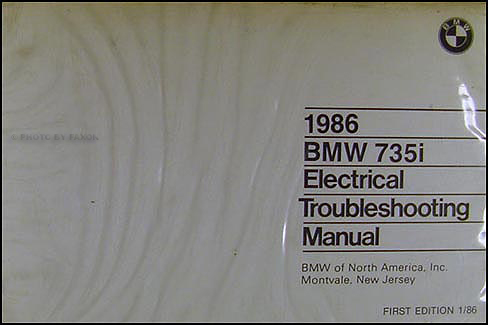 1986 BMW 735i Electrical Troubleshooting Manual