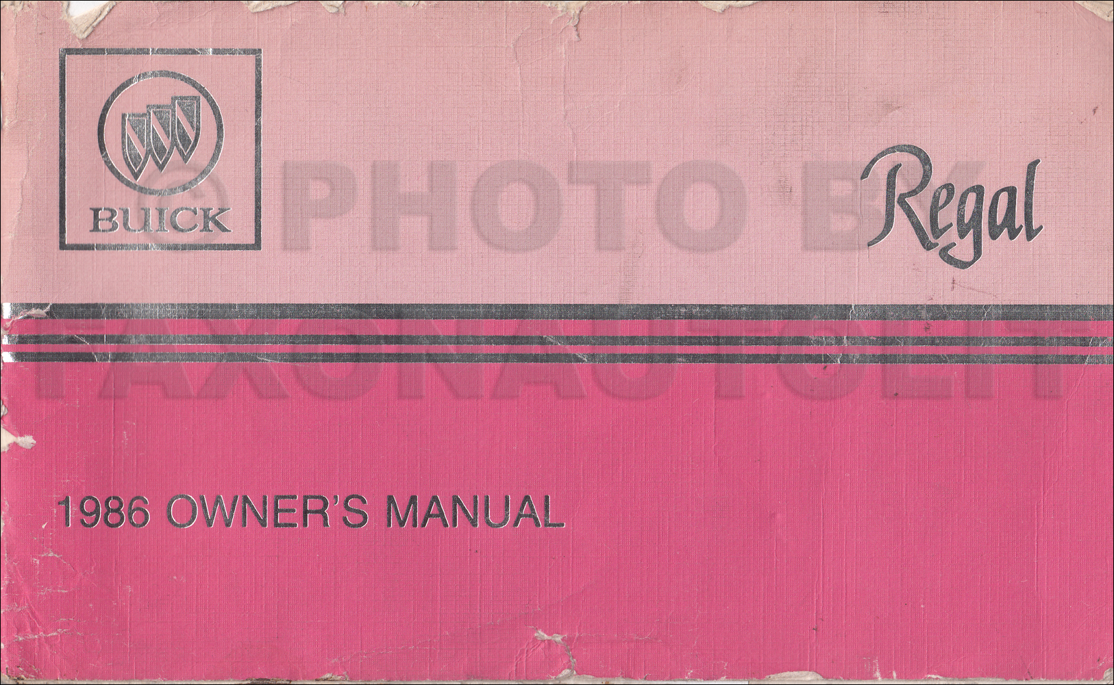 1986 Buick Regal and Grand National Owner's Manual Original