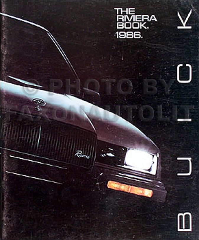1986 Buick Riviera Original Sales Literature 86