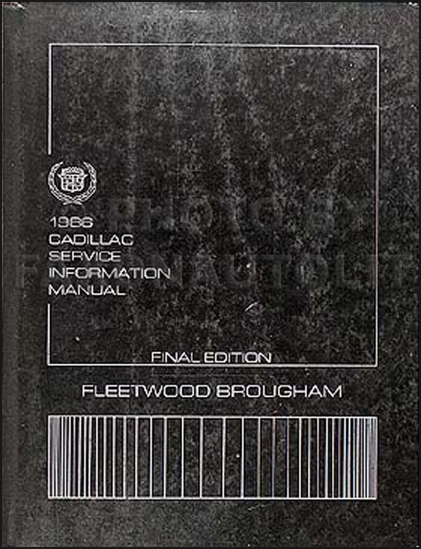 1986 Cadillac Fleetwood Brougham Shop Manual Original