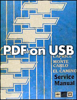 1986 Chevy Big Car Repair Manual Original--Caprice Monte Carlo El Camino/GMC Caballero