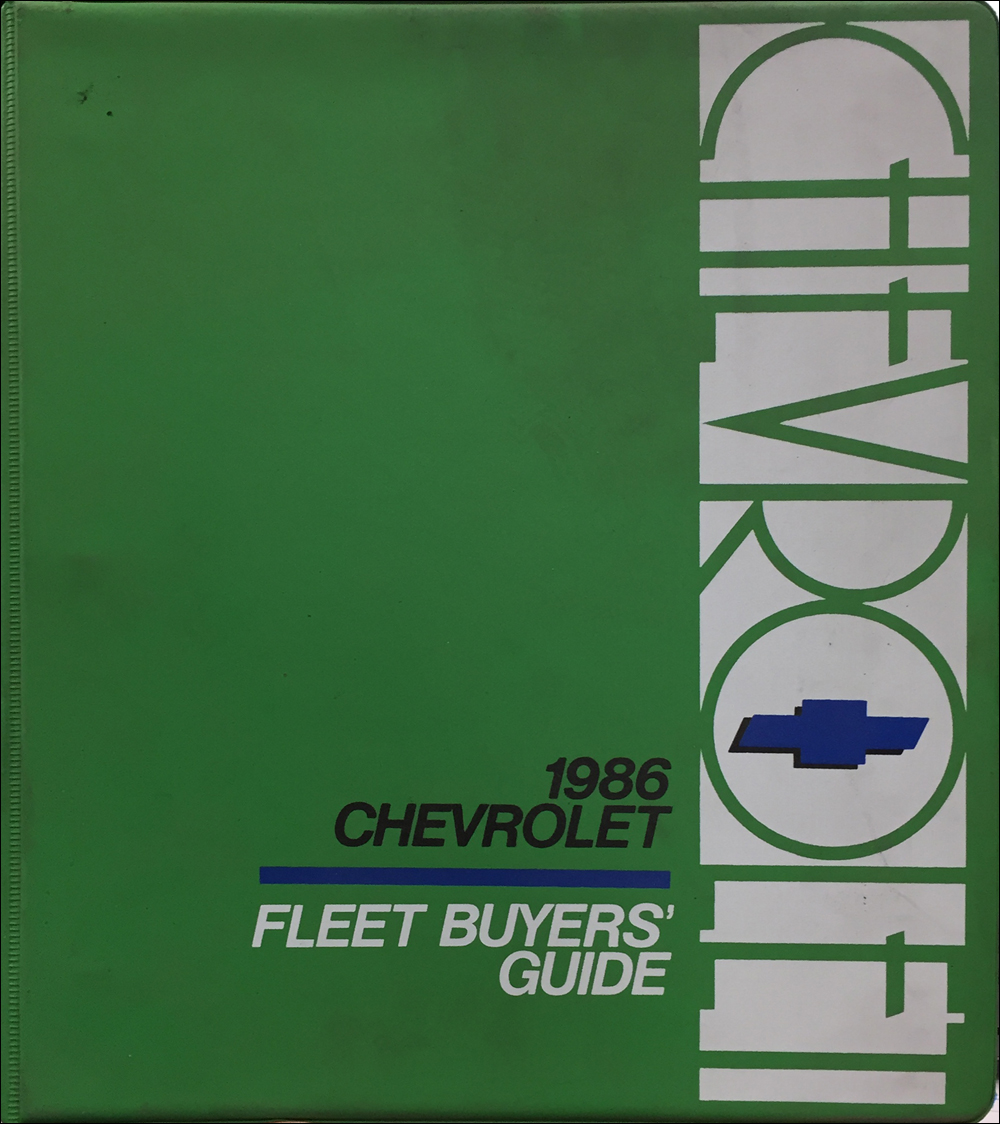 1986 Chevrolet Fleet Buyer's Guide Dealer Album Original