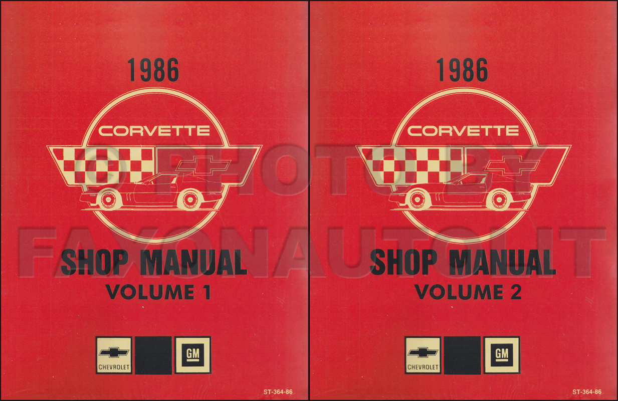 1986 Corvette Shop Manual Original