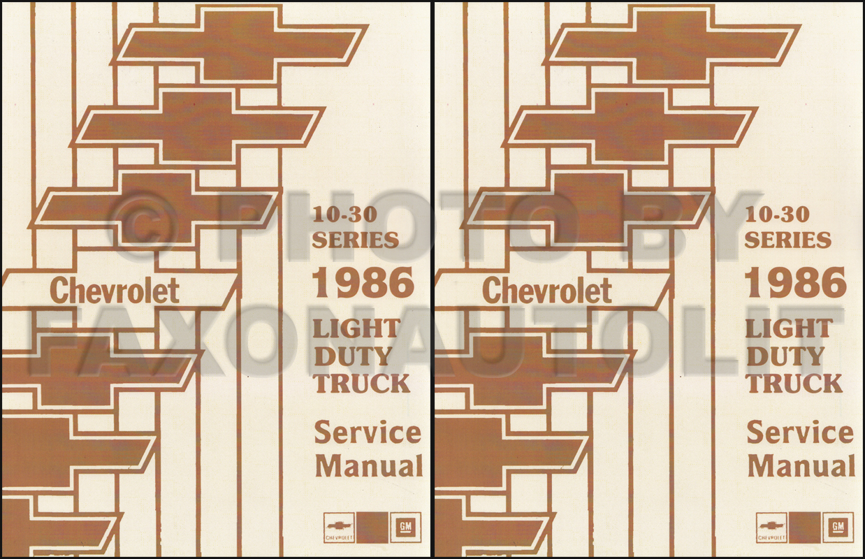1986 Chevy Truck Repair Shop Manual Reprint Pickup Blazer Suburban Van FC Set