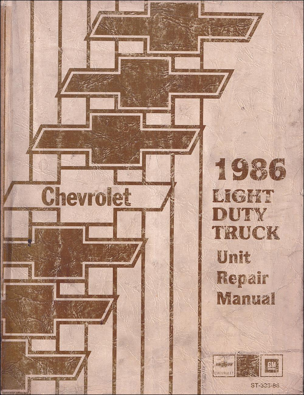 1986 Chevy 10-30 Truck Overhaul Manual Original