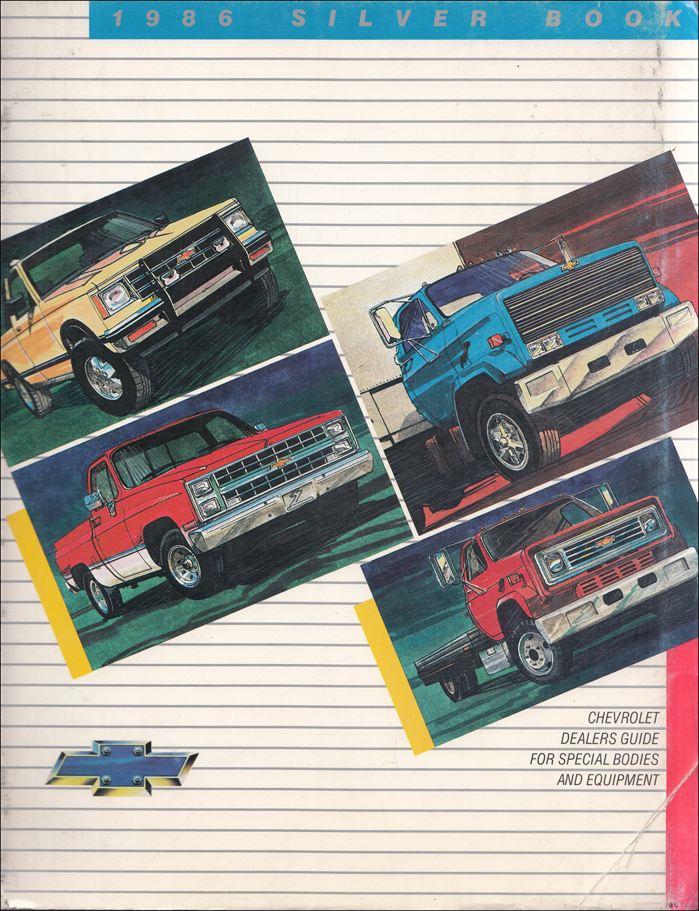 1986 Chevrolet Truck Silver Book Special Equipment Dealer Album inc Van Conversions