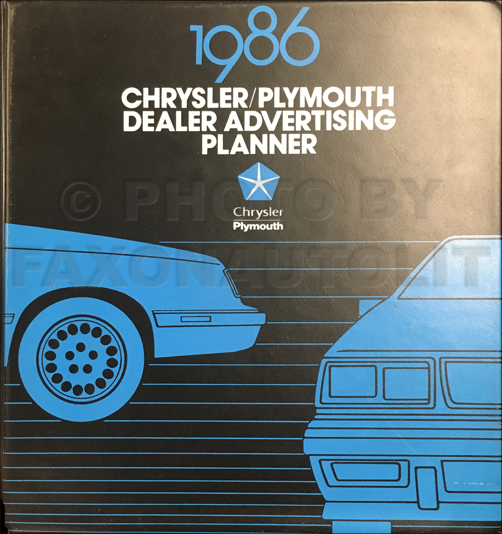 1986 Chrysler Plymouth Dealer Advertising Planner Original