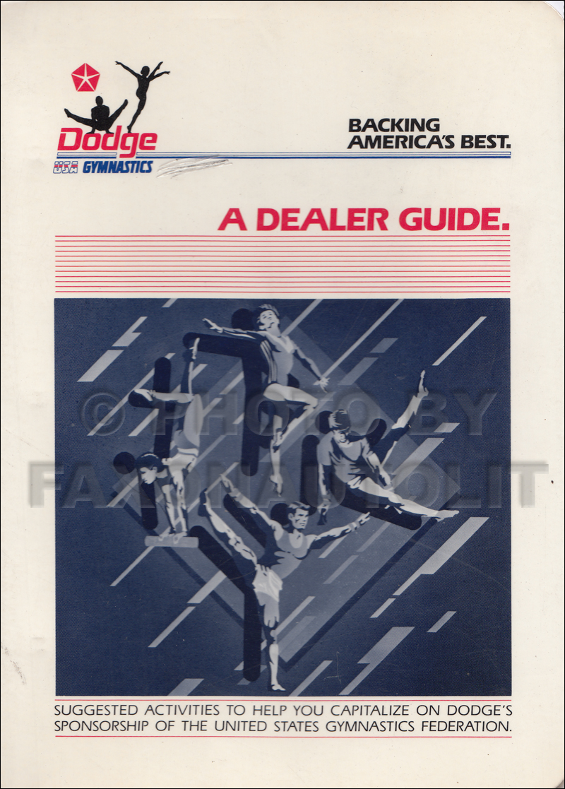 1986 Dodge Gymnastics Sponsorship Dealer Guide Ad Planner Original