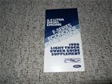 1986 Ford 6.9 Diesel Engine Owner's Manual Supplement Original F150-F250-F350 Econoline Van