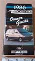 1986 Ford Aerostar Owner's Manual Original