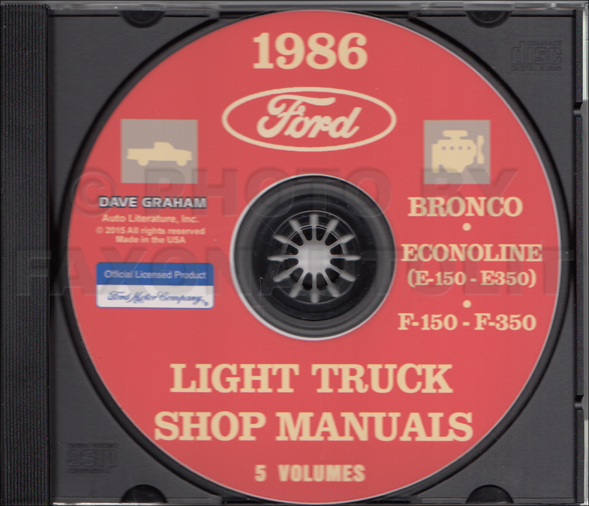 1979 Ford Truck CD Shop Manual 79 F100-350 Pickup Bronco and Van