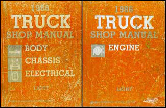 1986 Ford Truck Van Repair Shop Manual Set F150 F250 F350 Econoline Bronco