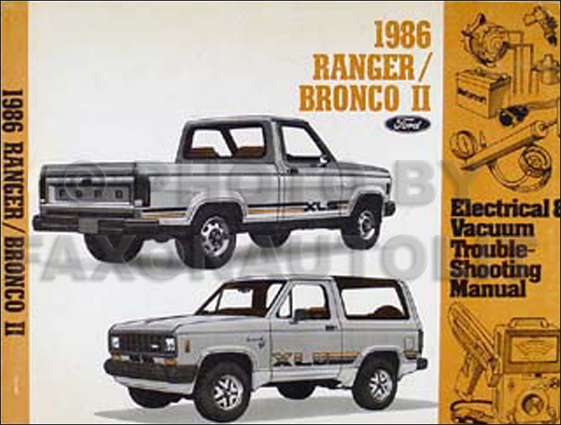 1986 Ford Bronco Foldout Wiring Diagram Factory Electrical Schematic Original 86 