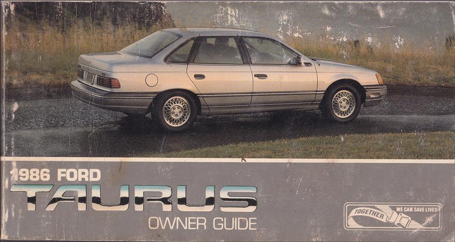 1986 Ford Taurus Owner's Manual Original