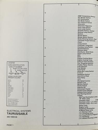 1986 Ford/Mercury Foldout Wiring Diagrams Original - Select your model from the list