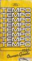 1986 Ford Tempo Owner's Manual Original