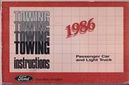 1986 Ford Towing Manual Original