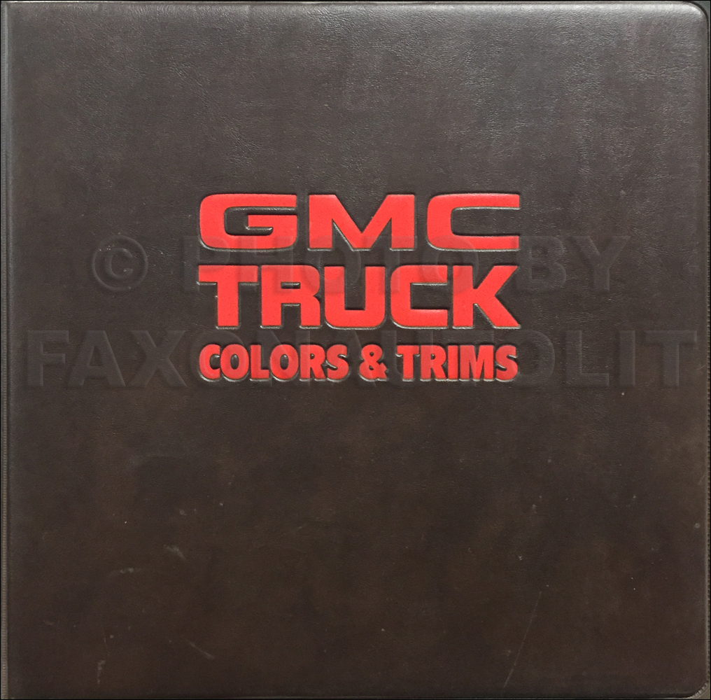 1986 GMC Color & Upholstery Dealer Album Original