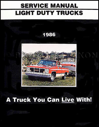 1986 GMC Shop Manual Original Van/Pickup Truck/Suburban/Jimmy