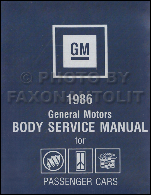 1986 Buick Body Repair Shop Manual Reprint