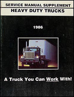 1986 GMC Heavy Duty Truck Shop Manual Original Supplement 