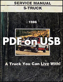 1986 GMC S-15 Pickup & Jimmy Shop Manual Original 