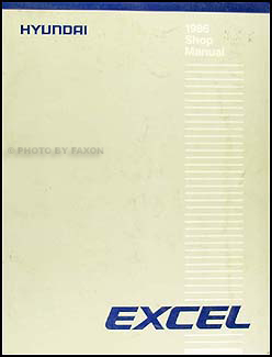 1986 Hyundai Excel Repair Manual Original