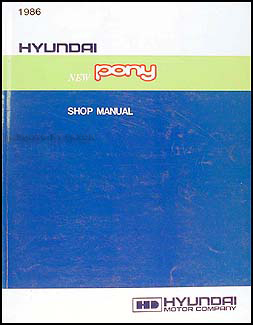 1986 Hyundai Pony Repair Manual Original 