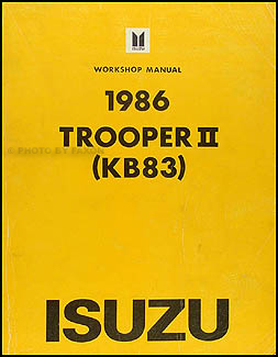 1986 Isuzu Trooper II Repair Manual 