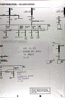 1986 Jeep Comanche Wiring Diagram Set NOS