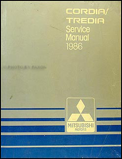 1986 Mitsubishi Mirage Repair Manual Original