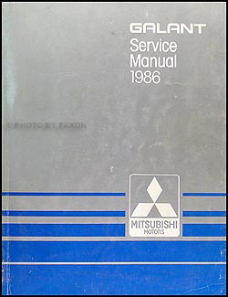1986 Mitsubishi Galant Repair Manual Original