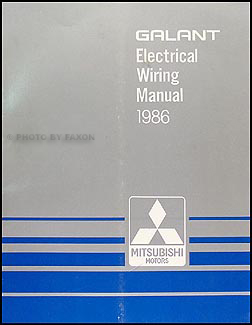 1986 Mitsubishi Galant Wiring Diagram Manual Original 