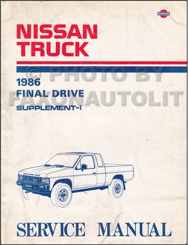 NISSAN 1986 OWNERS MANUAL TRUCK OWNER'S MANUAL 