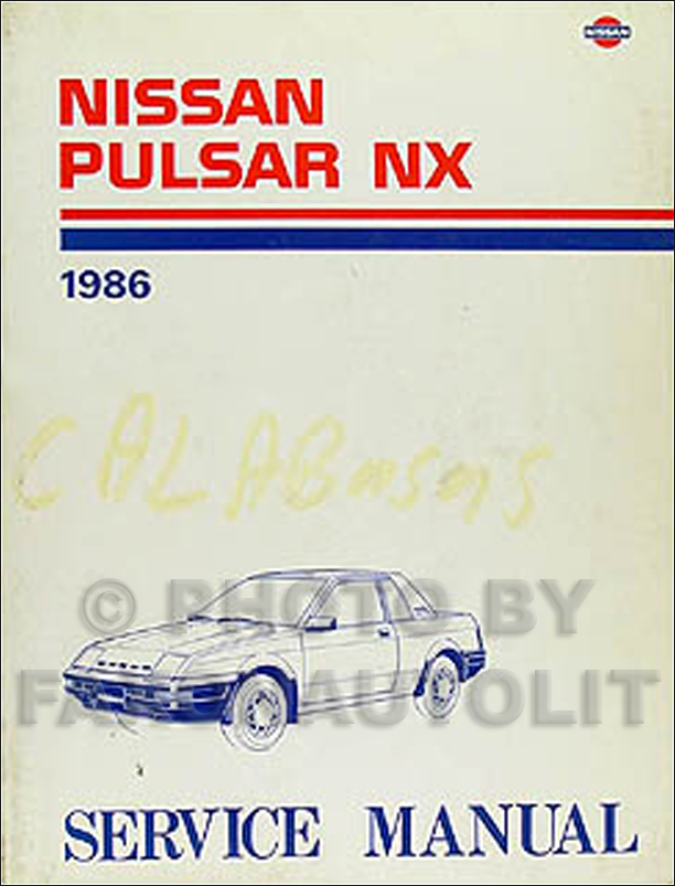 1986 Nissan Pulsar NX Repair Manual Original