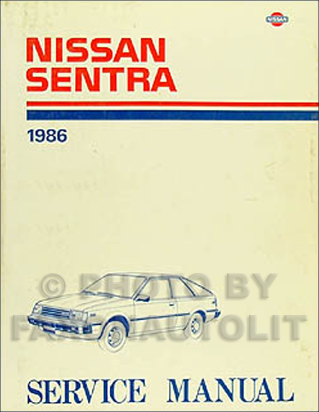 1986 Nissan Sentra Repair Manual Original