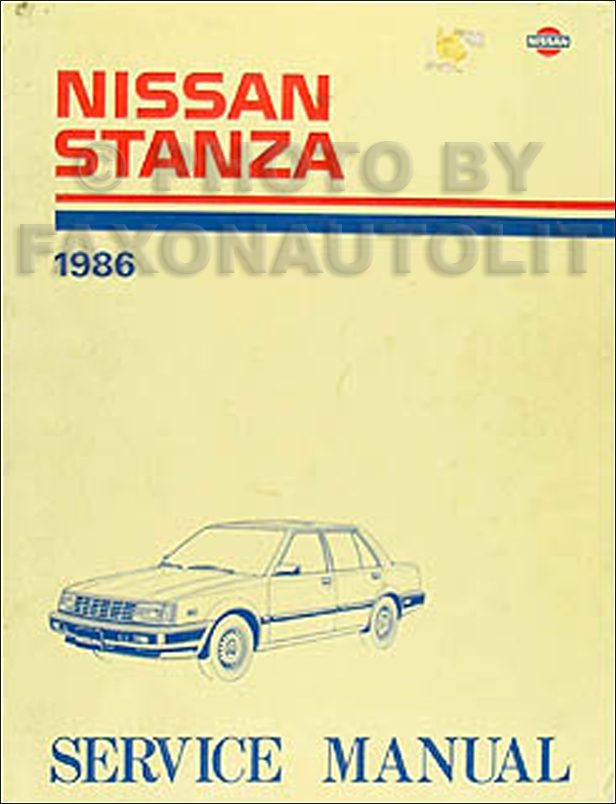 1986 Nissan Stanza Sedan Repair Manual Original 