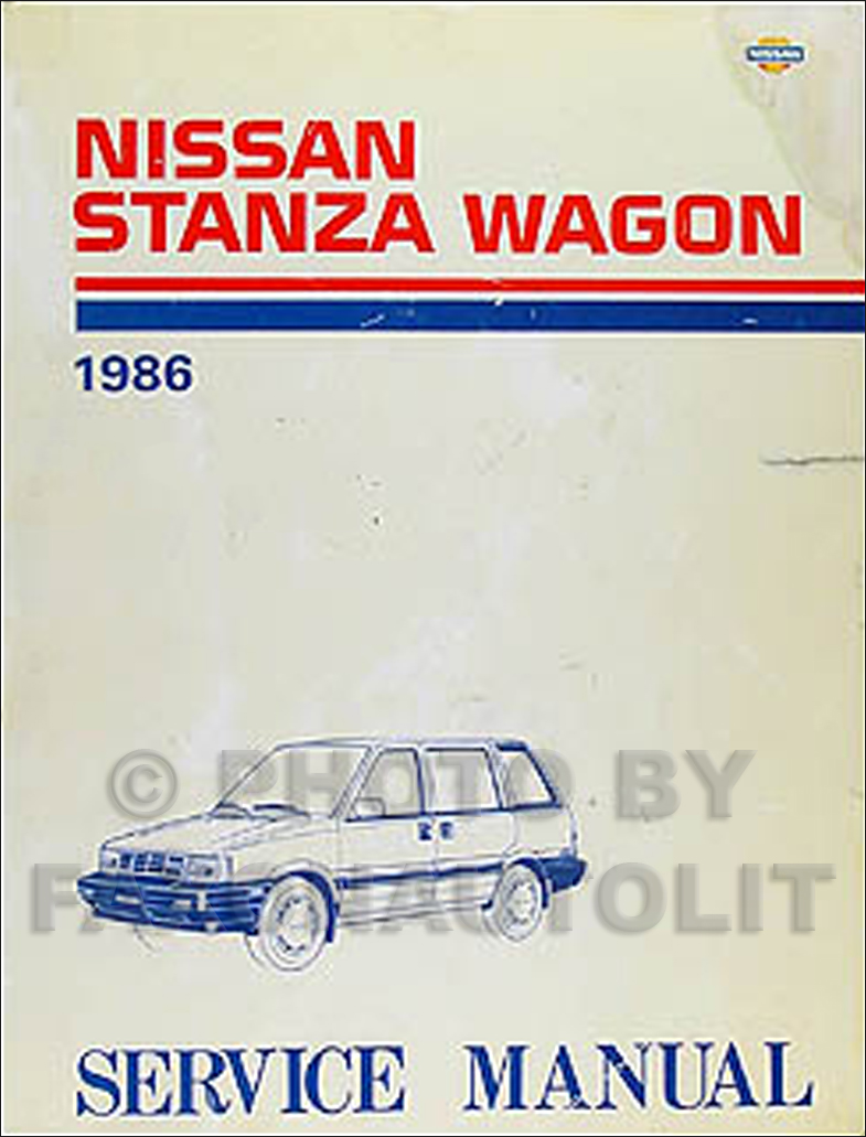 1986 Nissan Stanza Wagon Repair Manual Original
