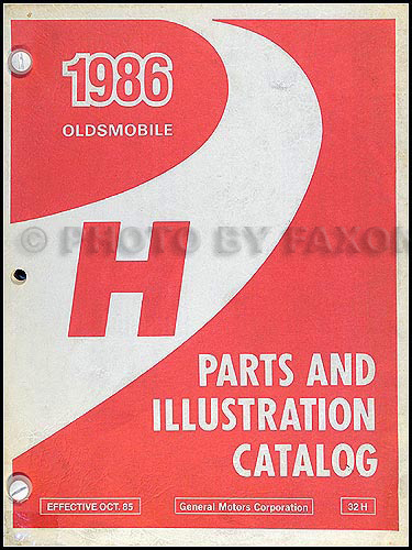 1986 Oldsmobile Delta 88 Parts Book Original