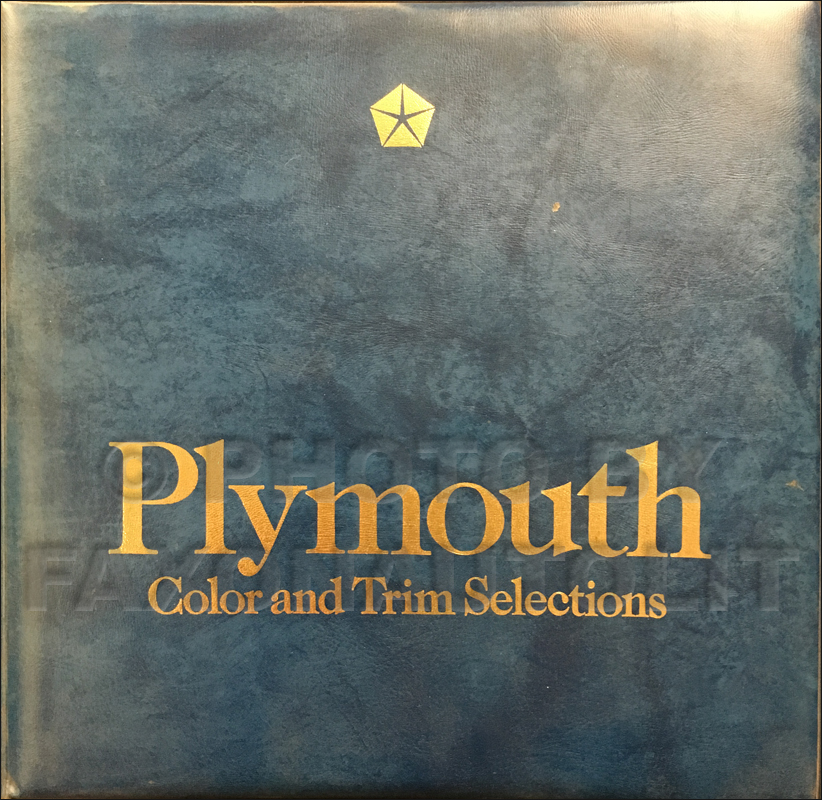 1986 Plymouth Color & Upholstery Album Original