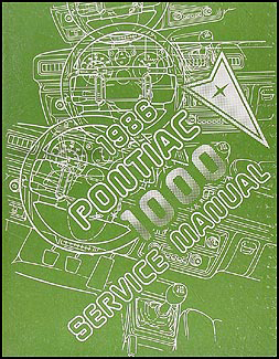 1986 Pontiac 1000 Repair Manual Original 