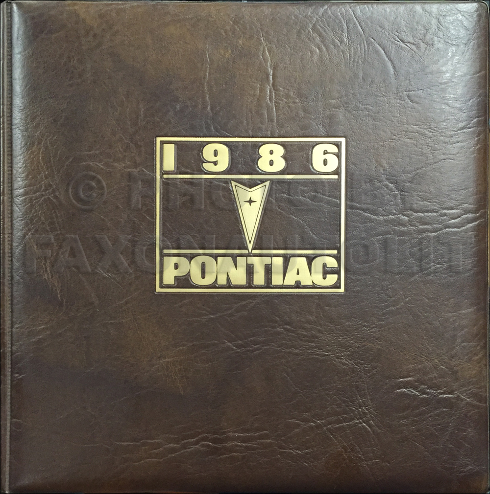 1986 Pontiac Color & Upholstery, Data Book Dealer Album Original