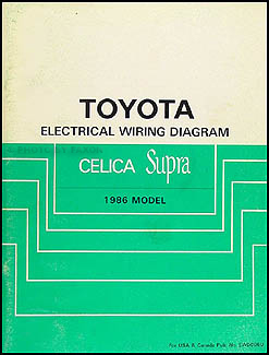 1986 Toyota Celica Supra Wiring Diagram Manual Original