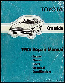 1986 Toyota Cressida Repair Manual Original 