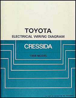 1986 Toyota Cressida Wiring Diagram Manual Original