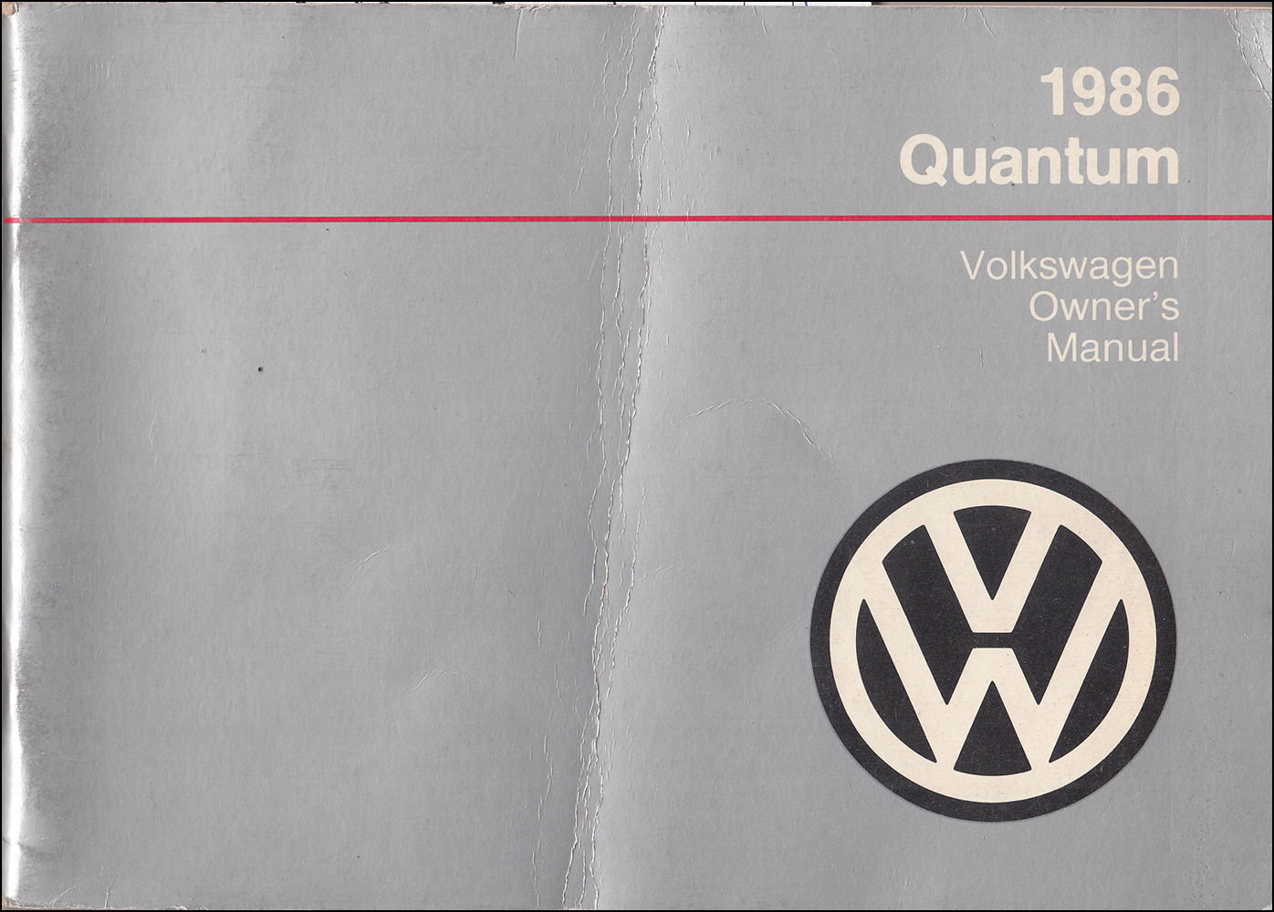 1986 Volkswagen Quantum Owner's Manual Original